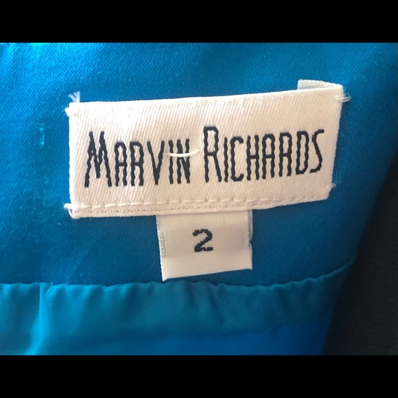 Blue cocktail dress by Marvin Richards. Size 2 - Picture 2 of 4